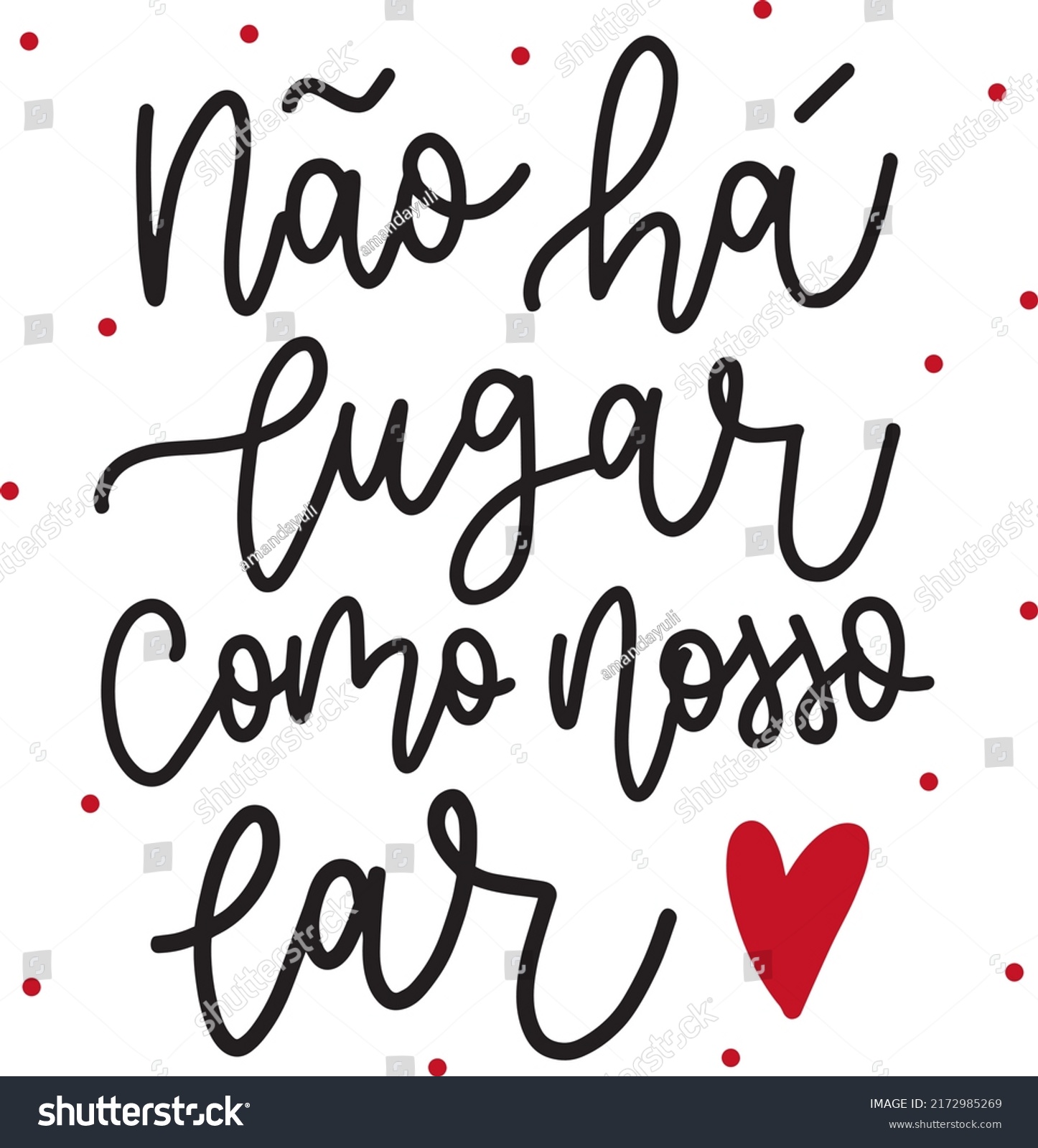 Hand Lettering Portuguese Poster Nao Ha Stock Vector (Royalty Free