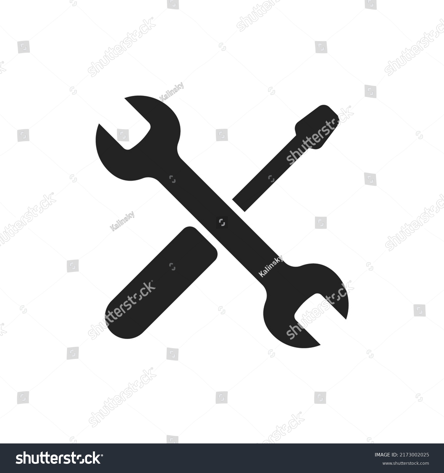 Work Tools Icon Wrench Vector Logo Stock Vector (Royalty Free ...