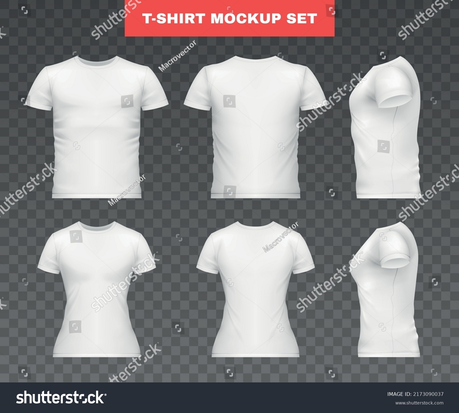 Realistic T Shirt Mockup Template Icon Stock Vector Royalty Free 2173090037 Shutterstock 