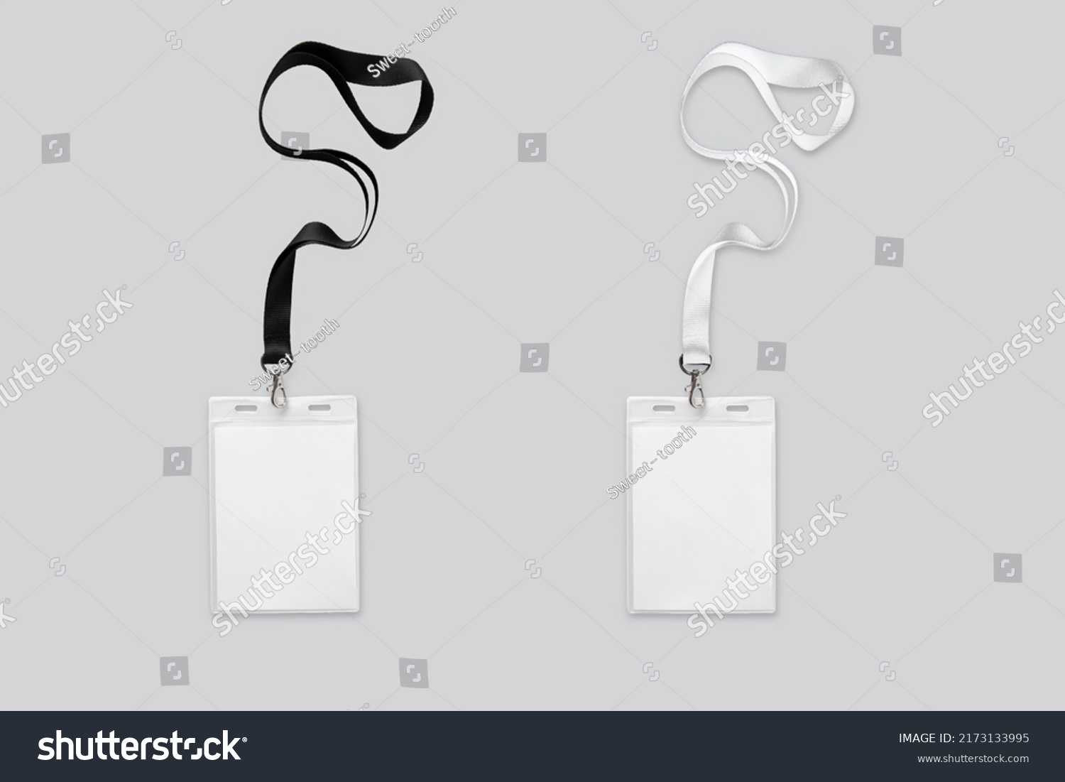 Two Id Card Holder Black White Stock Illustration 2173133995 