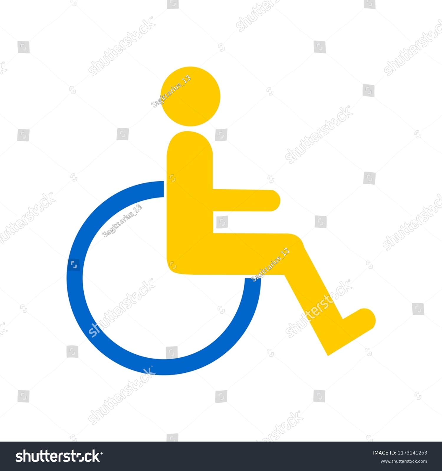 Silhouette Man Wheelchair On White Background Stock Vector (Royalty ...