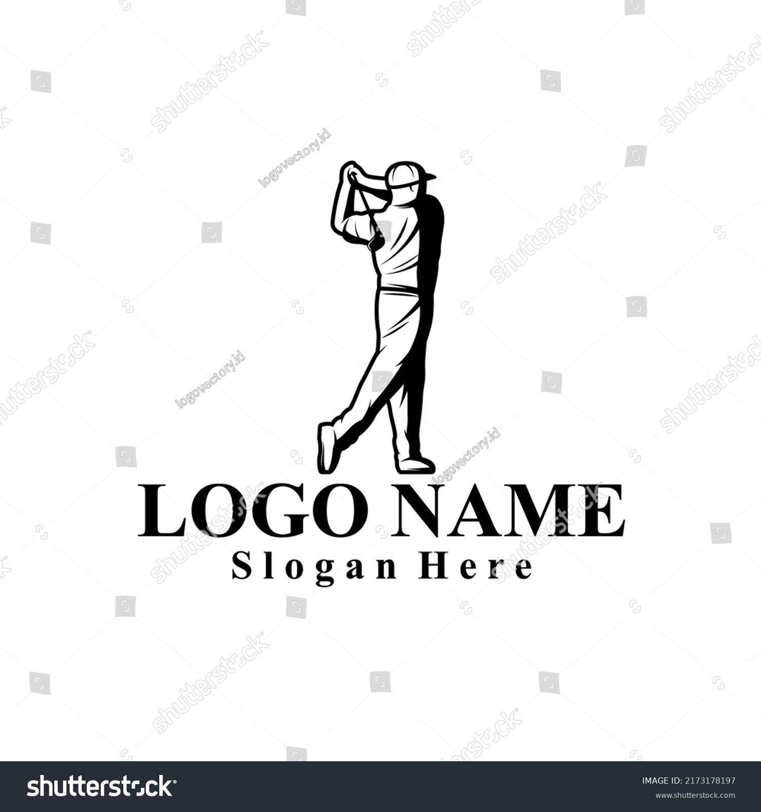 Golf Sports Themed Vector Logo Stock Vector (Royalty Free) 2173178197 ...