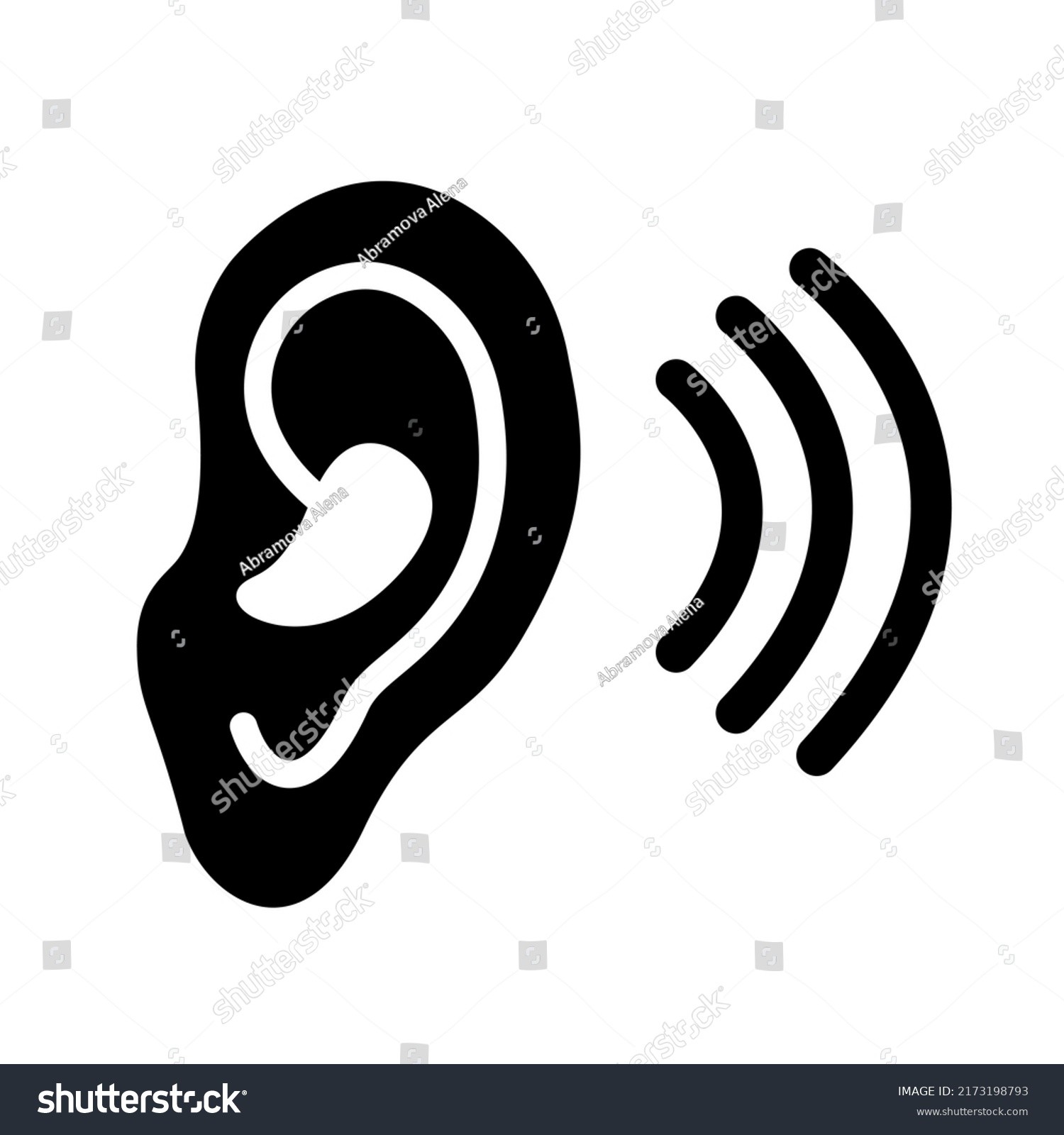 Illustration Behindtheear Hearing Aid Ear Wearing Stock Vector (Royalty ...