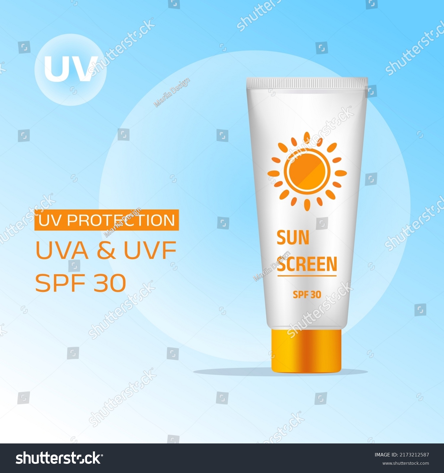 Sunscreen Ad Poster Template Banner One Stock Vector (Royalty Free ...