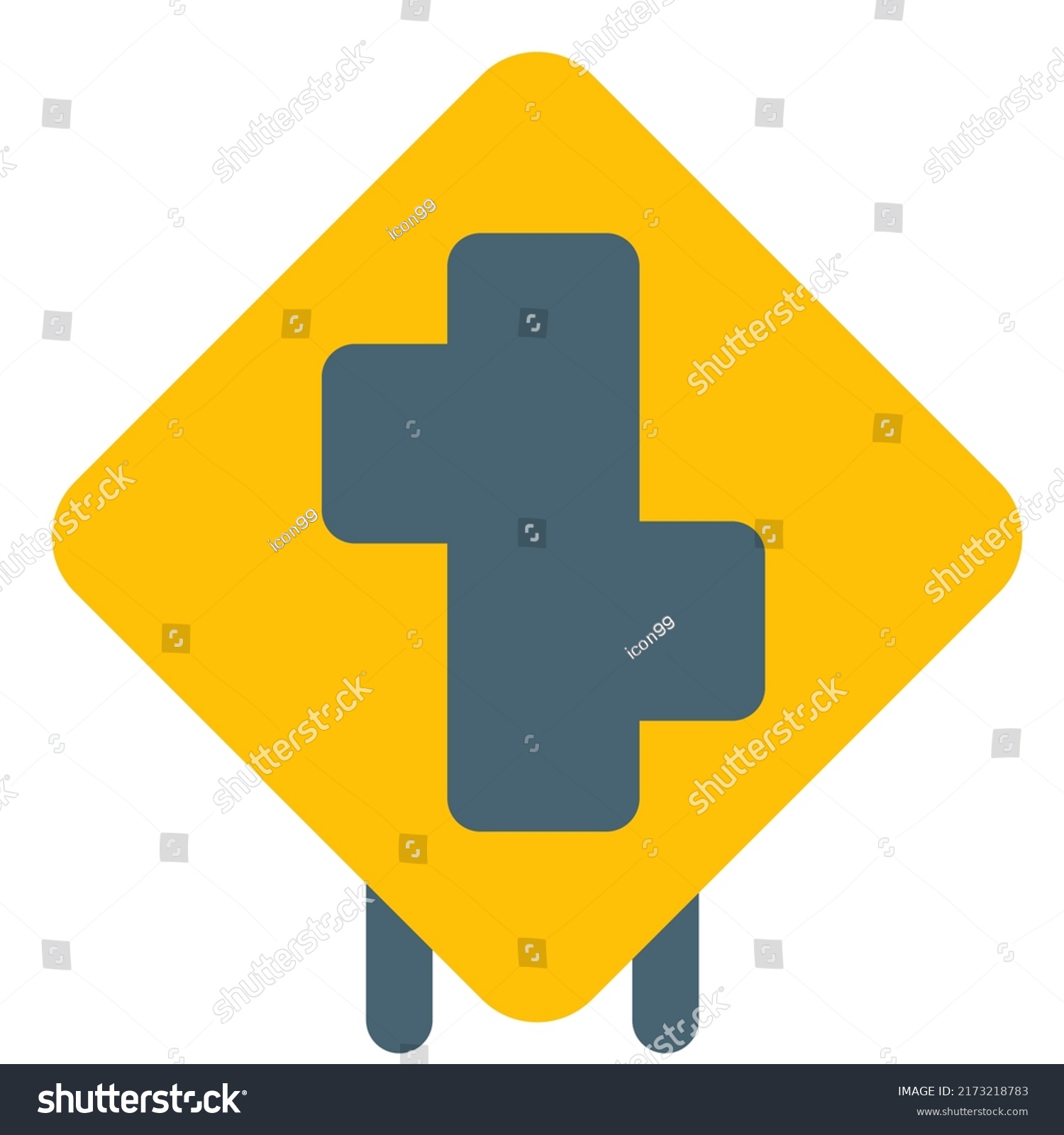 road-multiple-intersection-roads-on-road-stock-vector-royalty-free