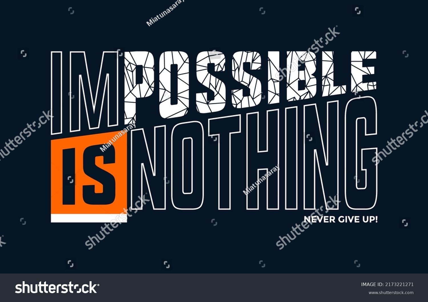 Impossible Nothing Modern Stylish Motivational Quotes Stock Vector ...