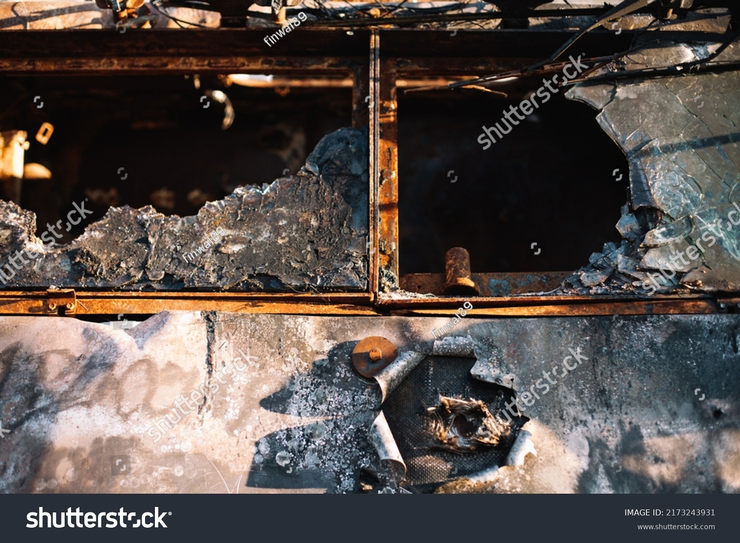 Destroyed Burned Russian Armored Military Vehicle Stock Photo ...