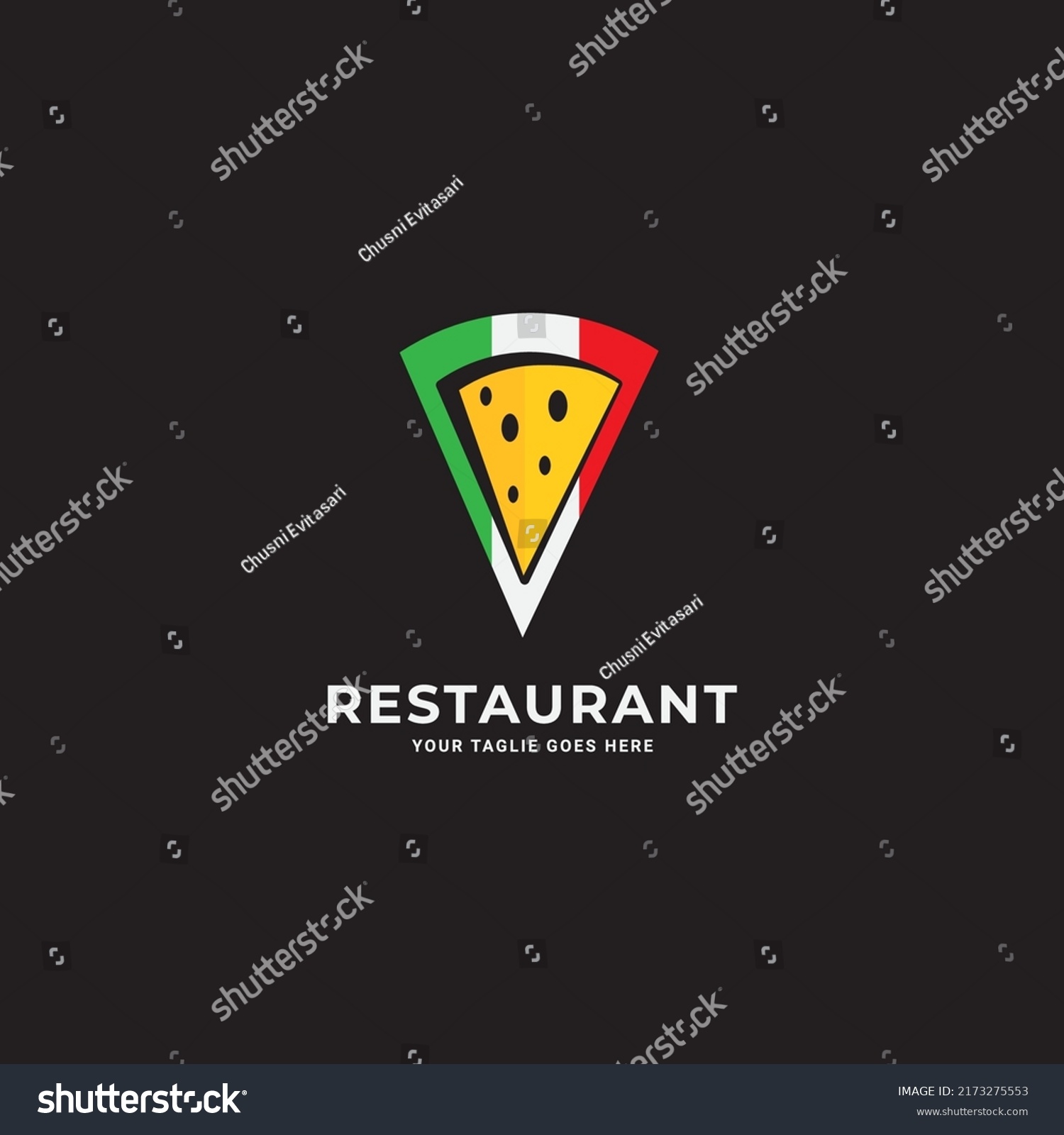 Pizza Logo Design House Icon Italian Stock Vector (Royalty Free ...