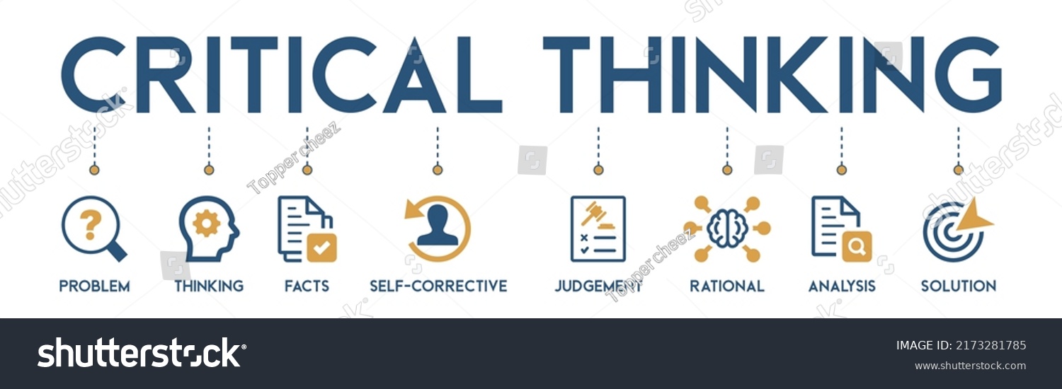 Critical Thinking Banner Web Icon Vector Stock Vector (Royalty Free ...