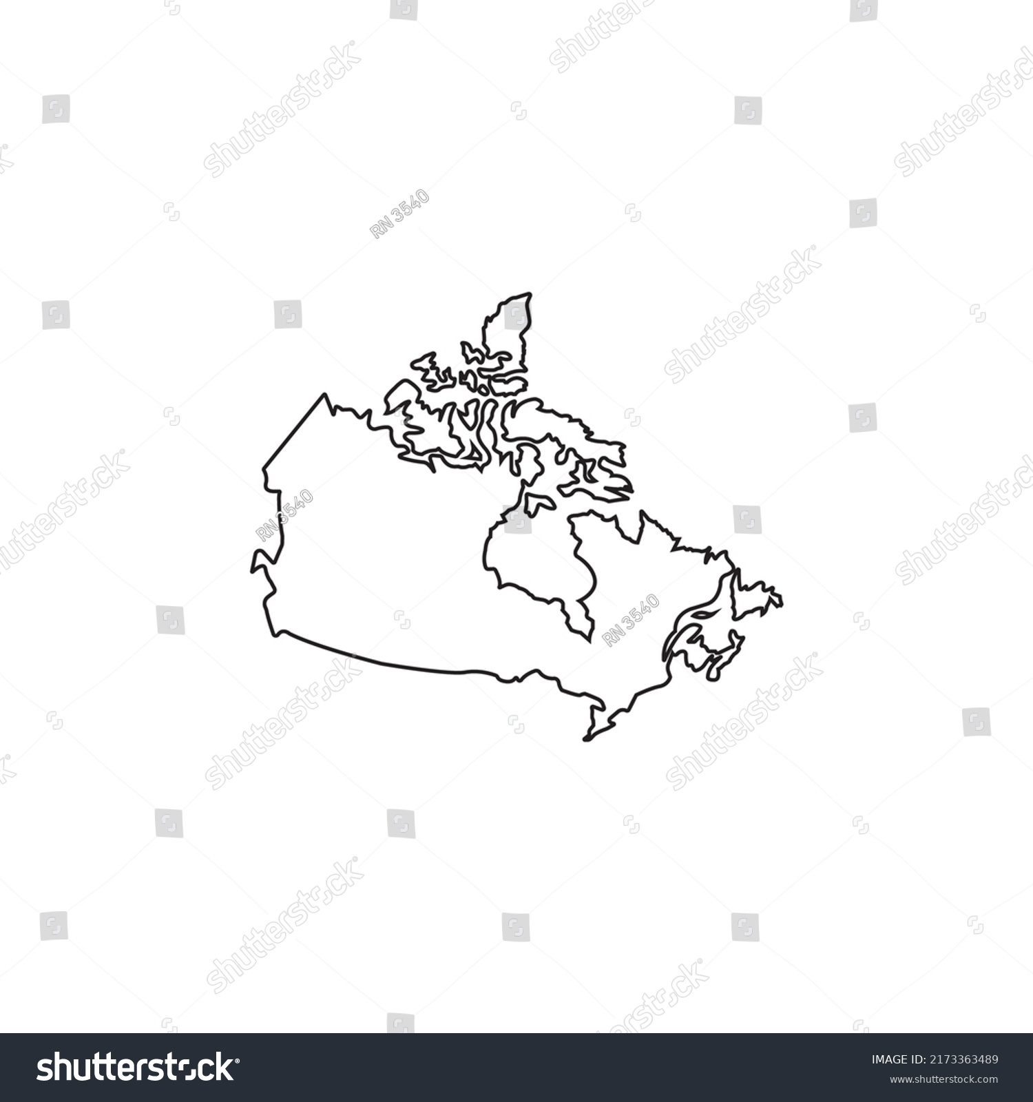 Canada Map Icon Vector Illustration Symbol Stock Vector (Royalty Free ...