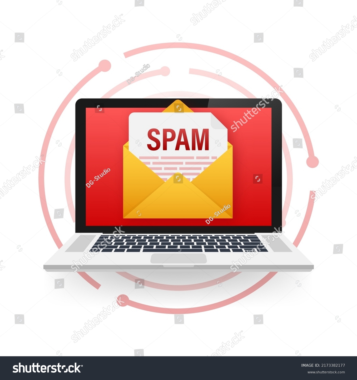 No Spam Spam Email Warning Concept Stock Vector (Royalty Free ...