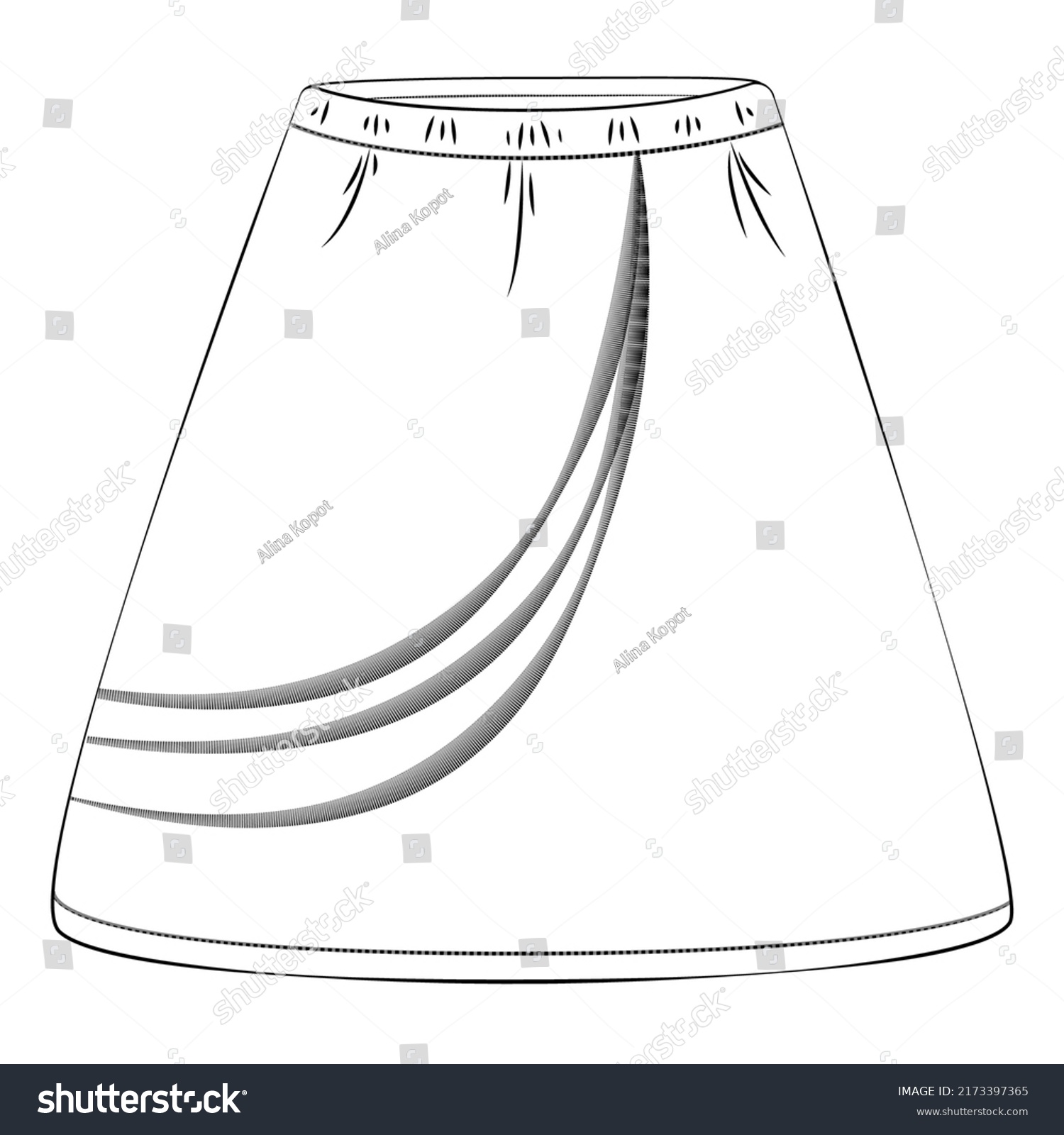 Technical Drawing Sketch Skirt Vector Illustration Stock Vector Royalty Free 2173397365 Technical Drawing Sketch Skirt Vector Illustration Stock Vector Royalty Free 2173397365