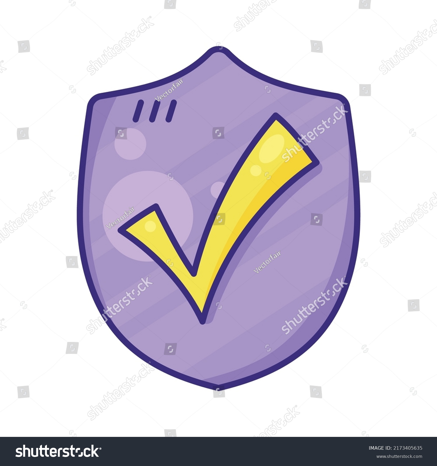 Shield Check Symbol Icon Stock Vector (Royalty Free) 2173405635 ...