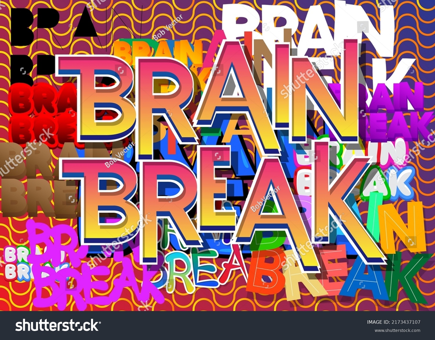 brain-break-word-written-childrens-font-stock-vector-royalty-free