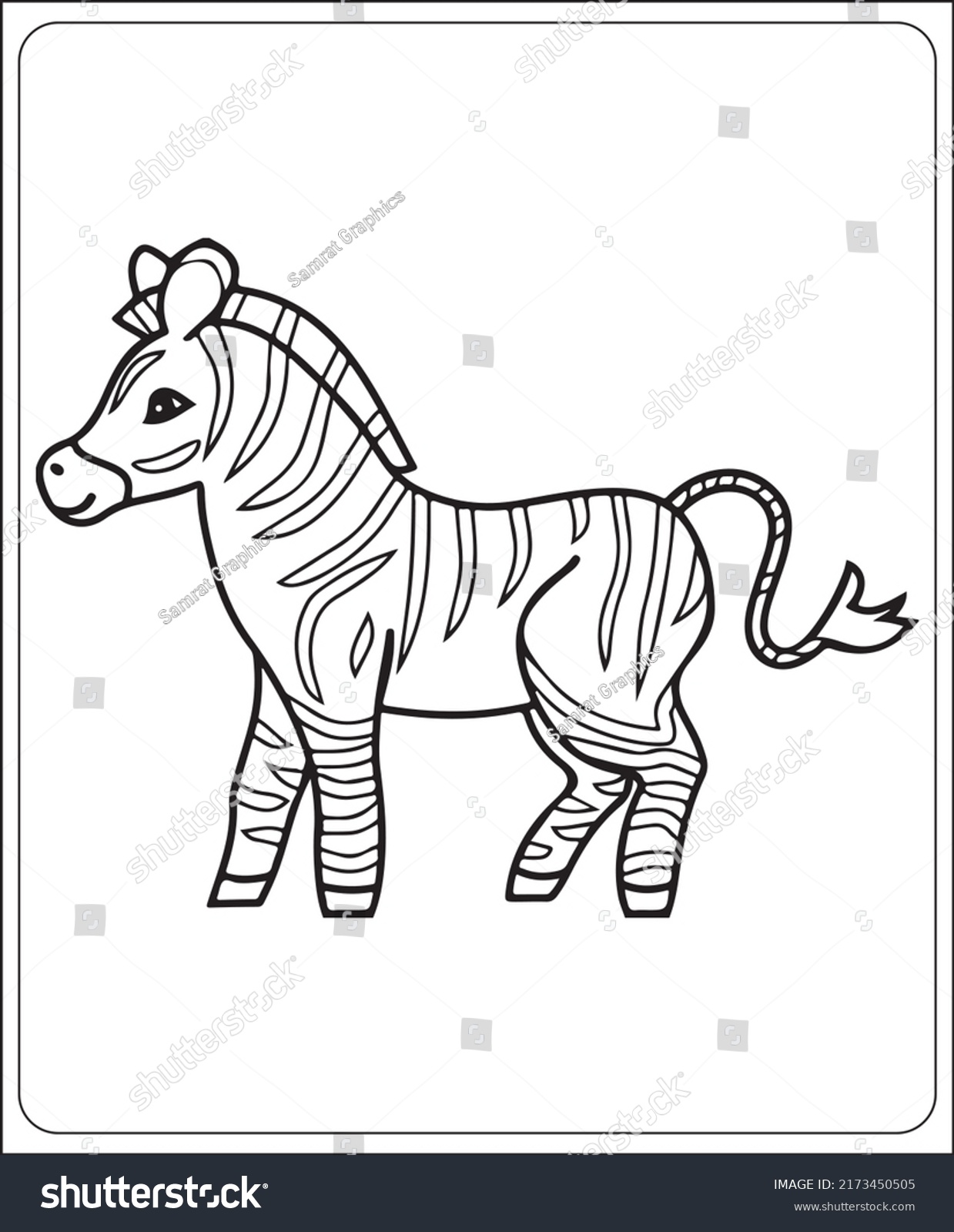 Abc Animal Coloring Pages Kids Toddlers Stock Vector (Royalty Free ...