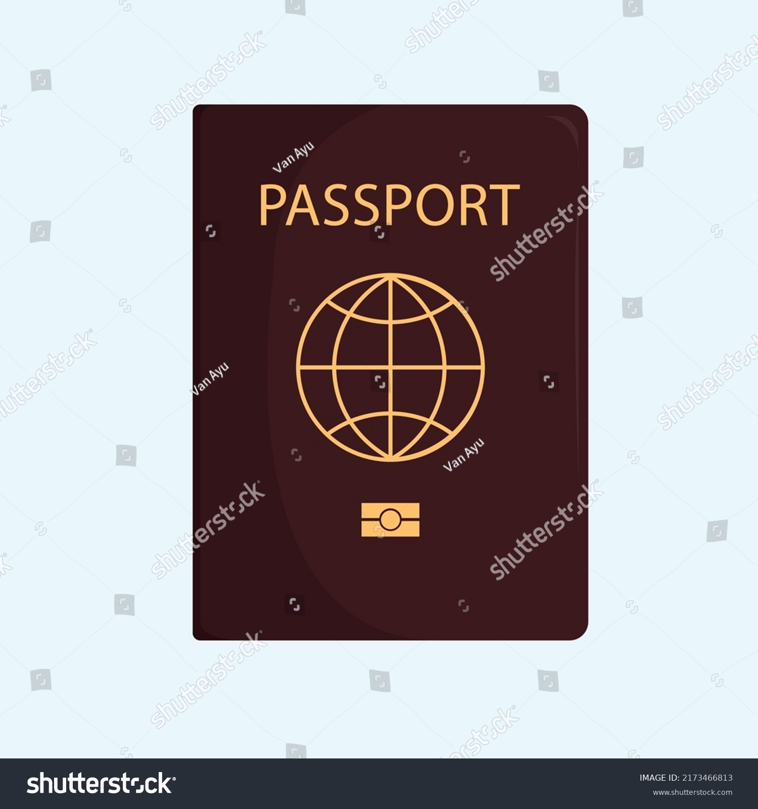 Passport Simple Cartoon Vetor Illustration Stock Vector (royalty Free 