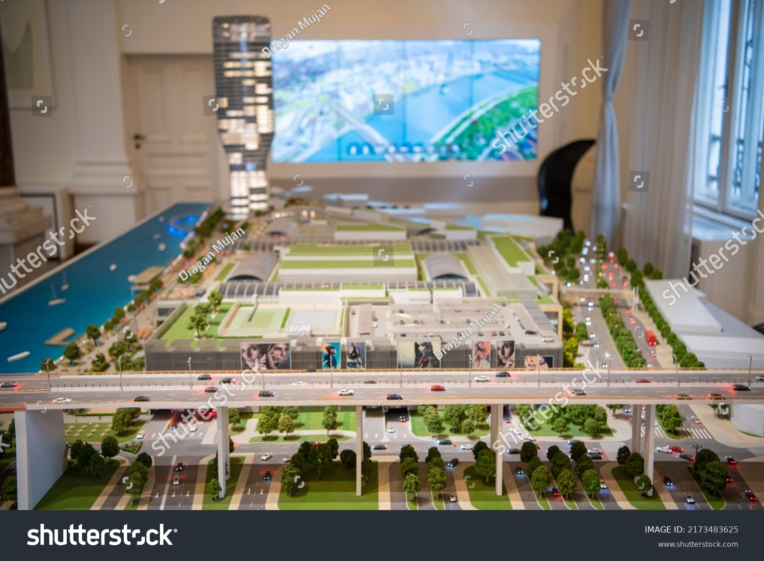 Scale Model City Showing Cbd Modern Stock Photo 2173483625 Shutterstock