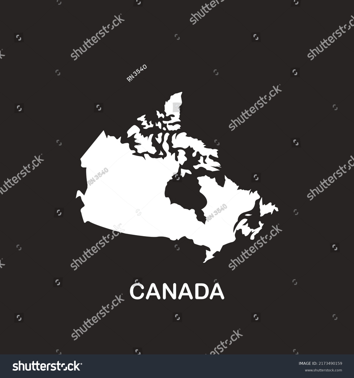 Canada Map Icon Vector Illustration Symbol Stock Vector (Royalty Free ...