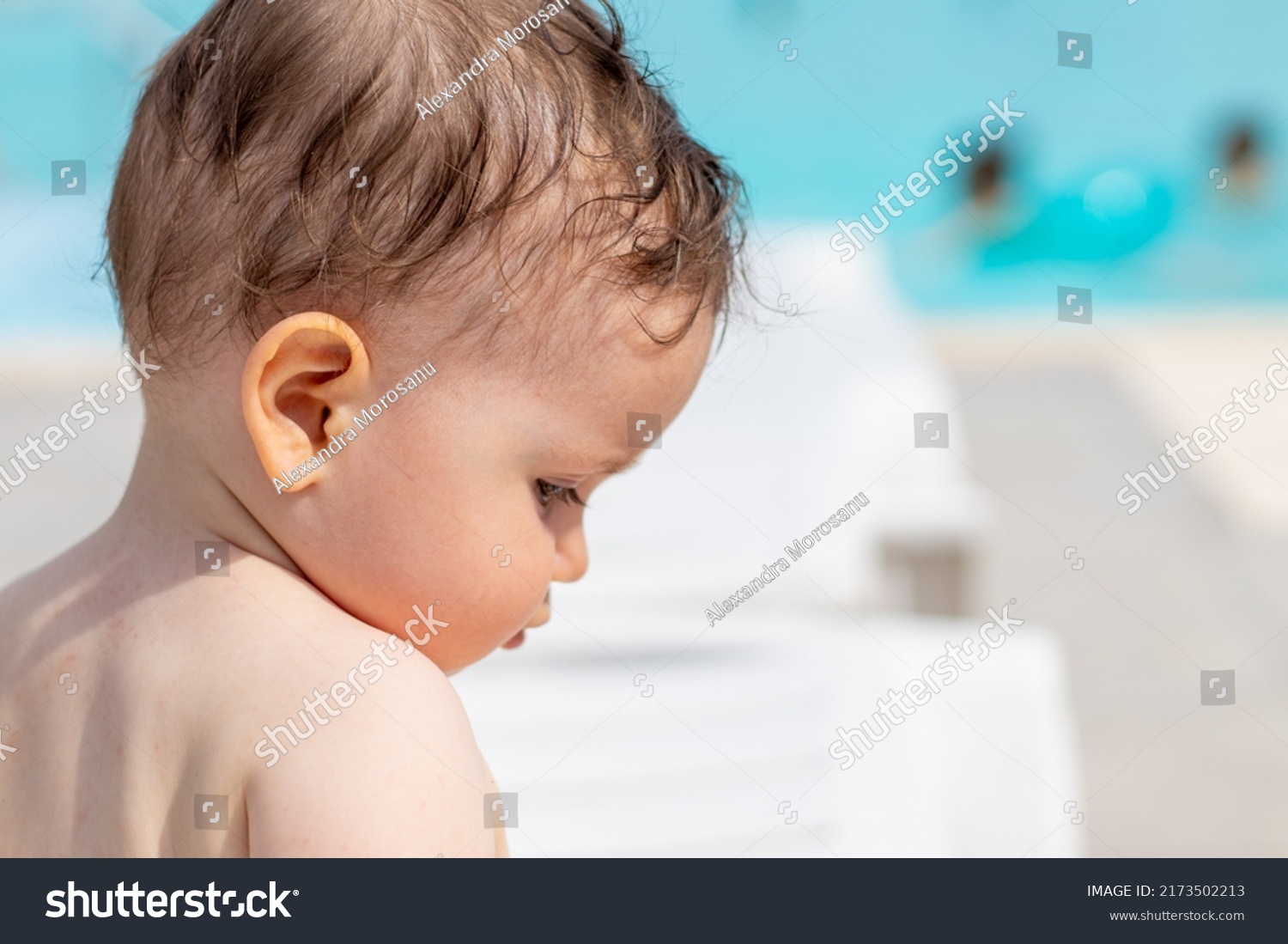 Baby Boy Playing On Beach Stock Image Image 6252141