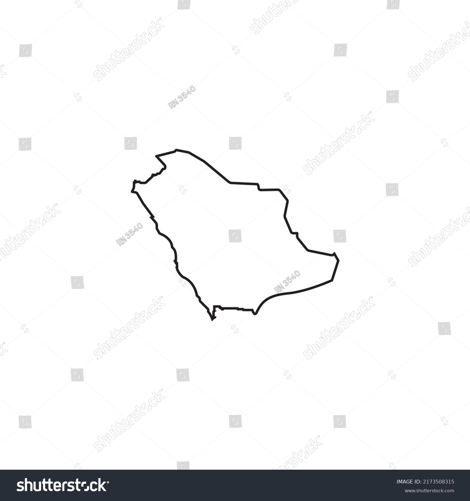 Saudi Arabia Map Icon Vector Illustration Stock Vector (Royalty Free ...