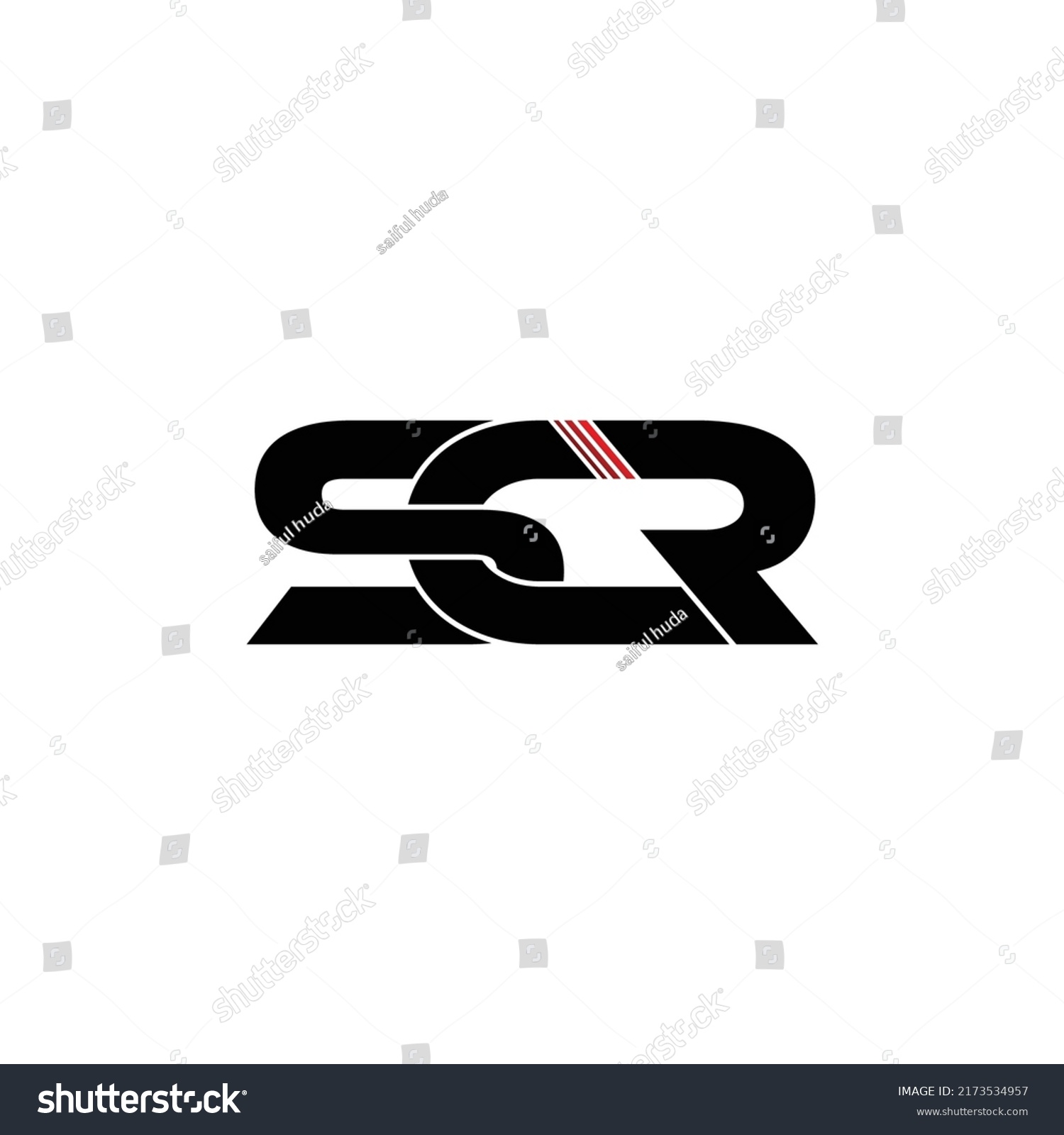 Scr Letter Monogram Logo Design Vector Stock Vector (Royalty Free ...