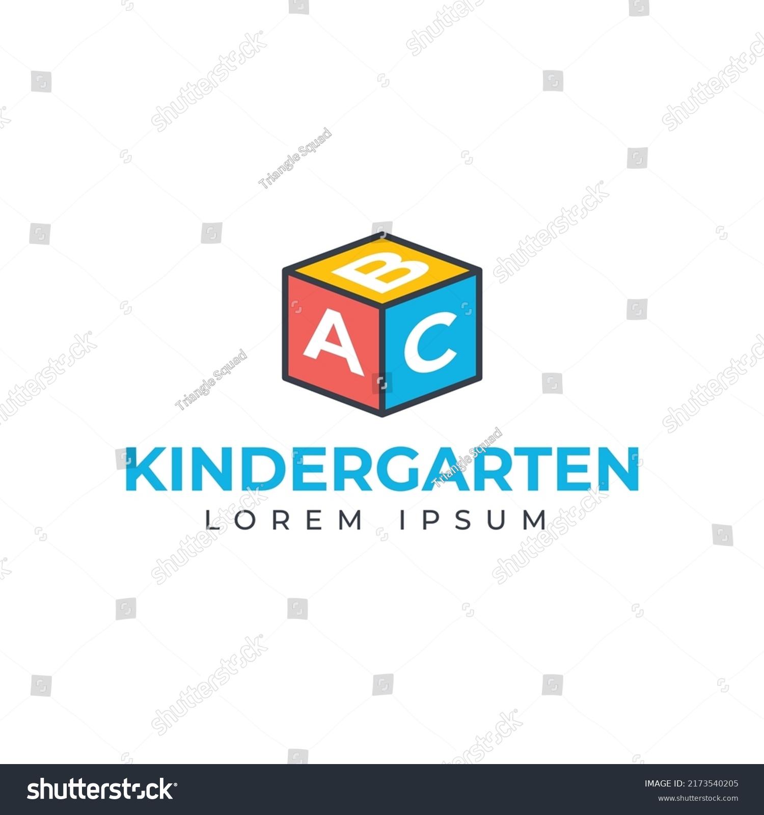 Kids Box Toy Logo Design Template Stock Vector (Royalty Free ...