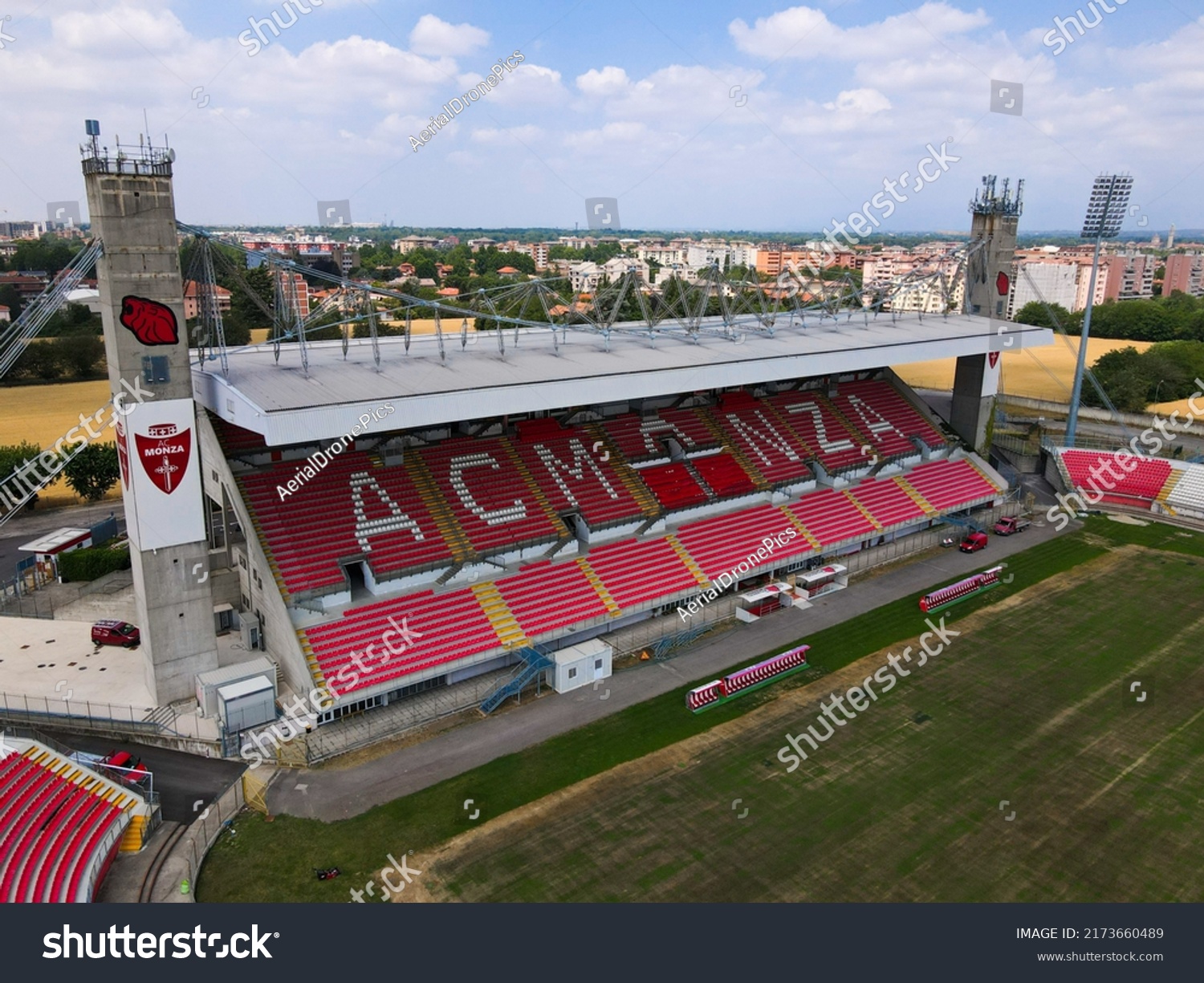 Monza Italy June 2022 Aerial View Foto Stok 2173660489 | Shutterstock