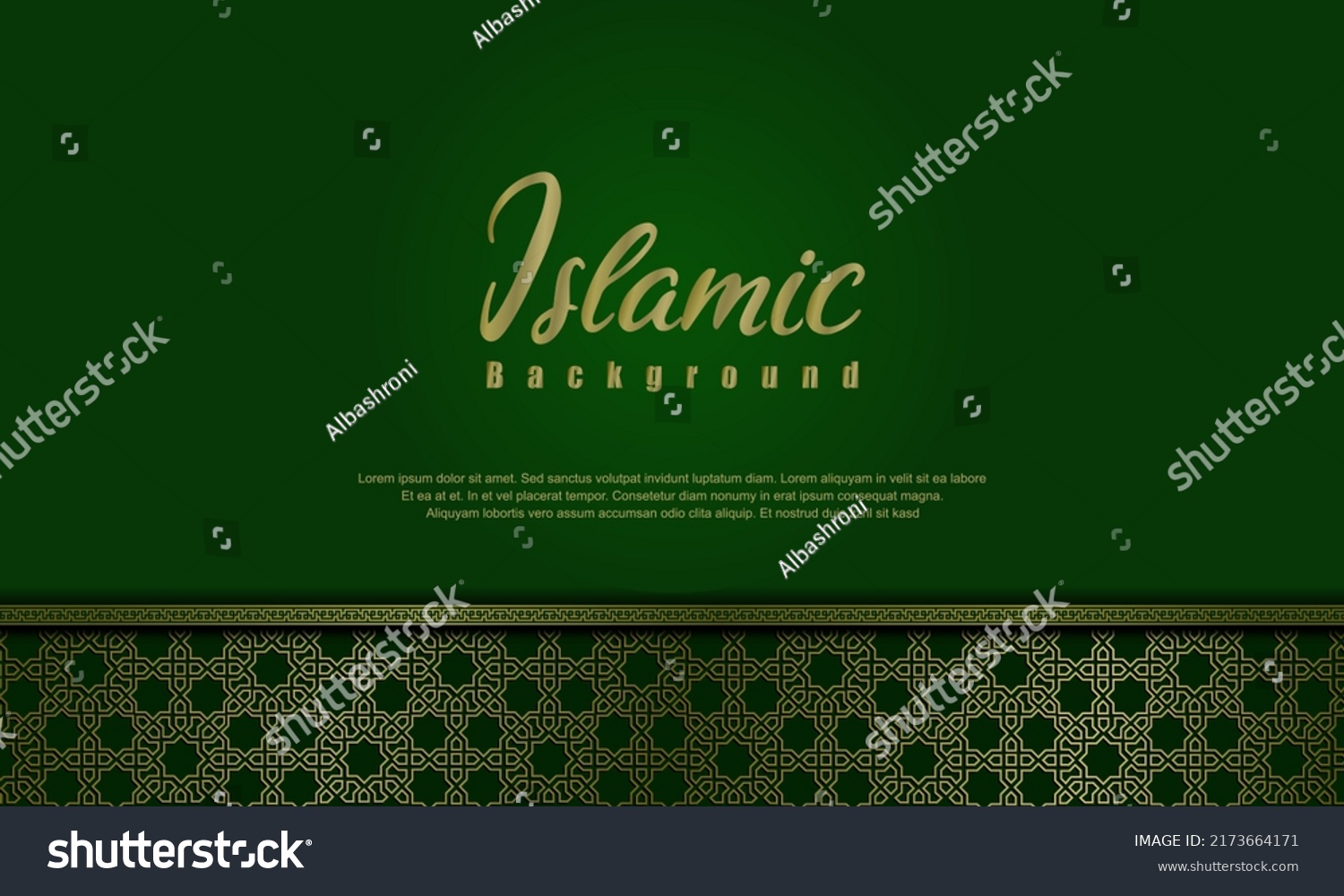 Arabic Elegant Luxury Ornamental Islamic Background Stock Vector ...