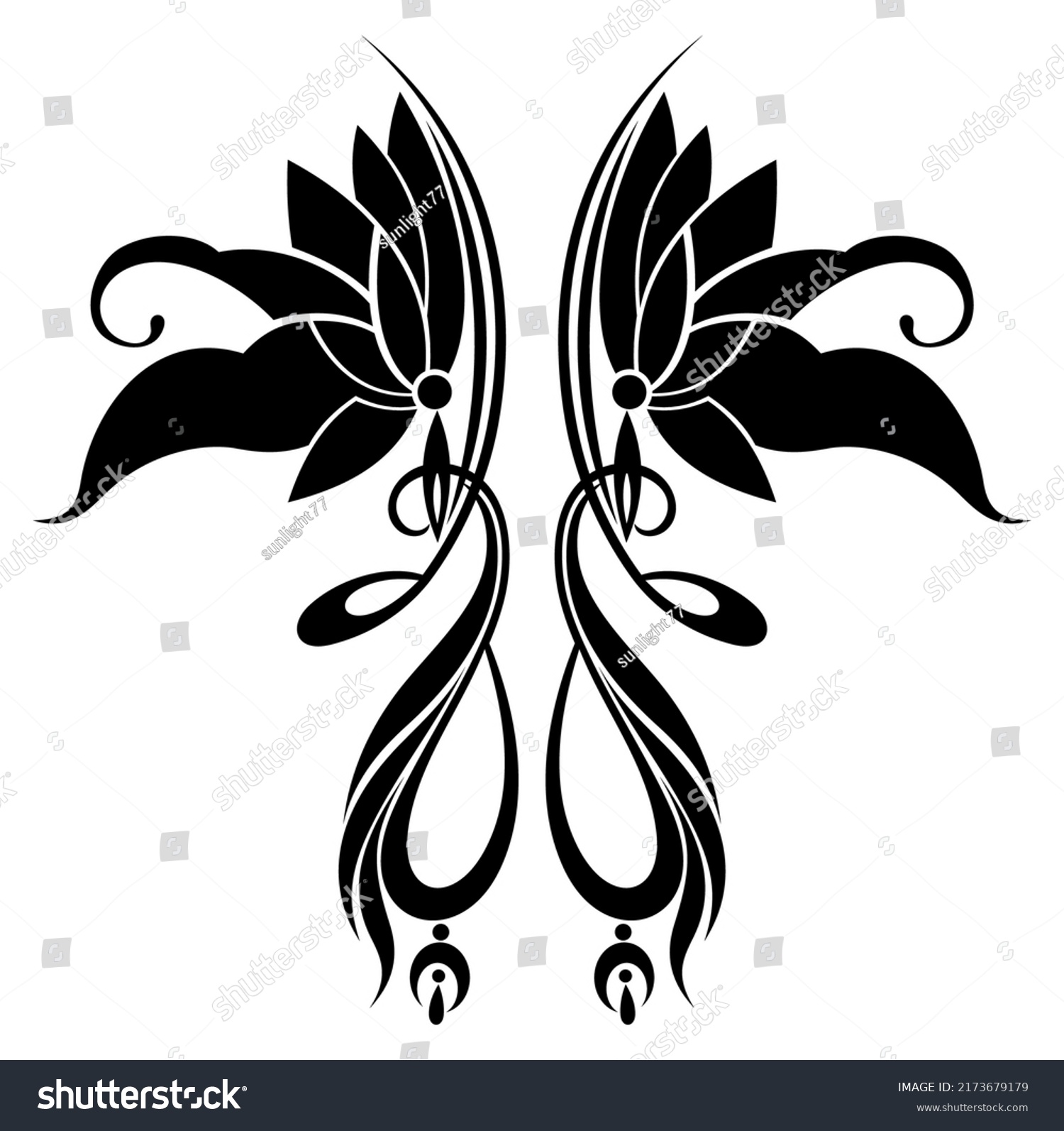 Lotus Flowers Silhouettes Set Minimal Lotus Stock Vector Royalty Free 2173679179 Shutterstock 1367