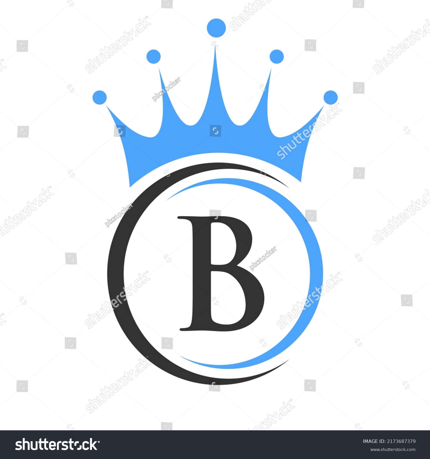 Letter B Crown Logo Template Royal Stock Vector (Royalty Free ...