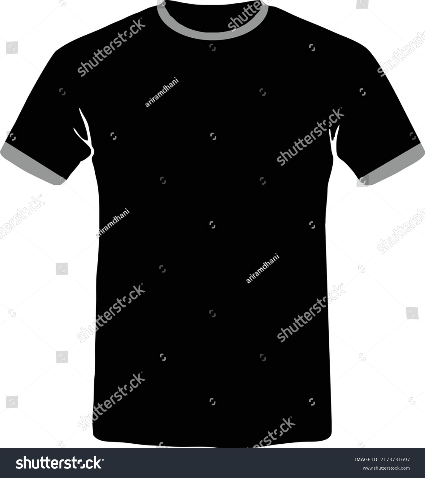 Plain Black Tshirt Vector Illustration Stock Vector (Royalty Free ...