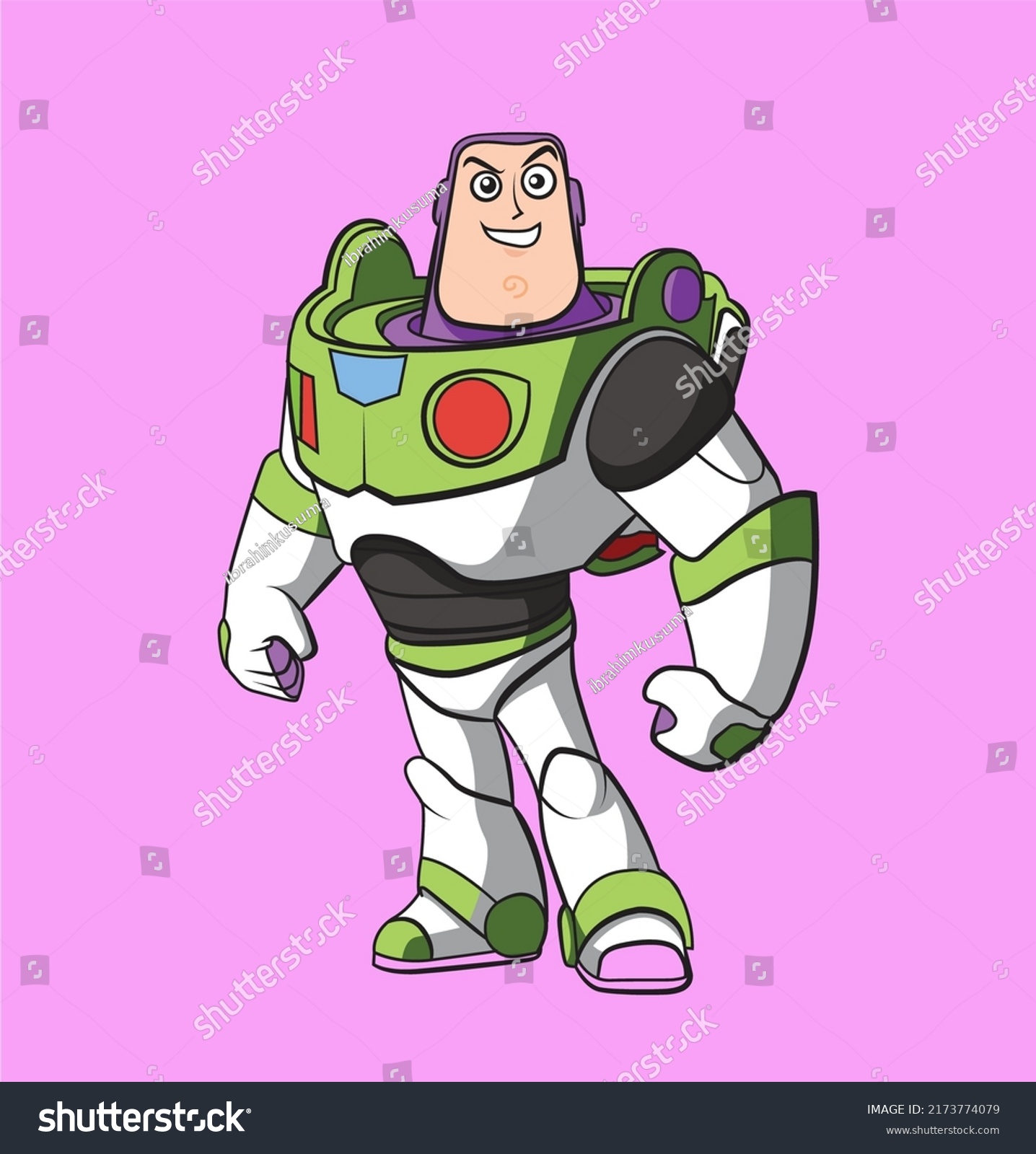 Toy Story Buzz Lightyear Cartoon Vector Stock Vector Royalty Free 2173774079 Shutterstock 