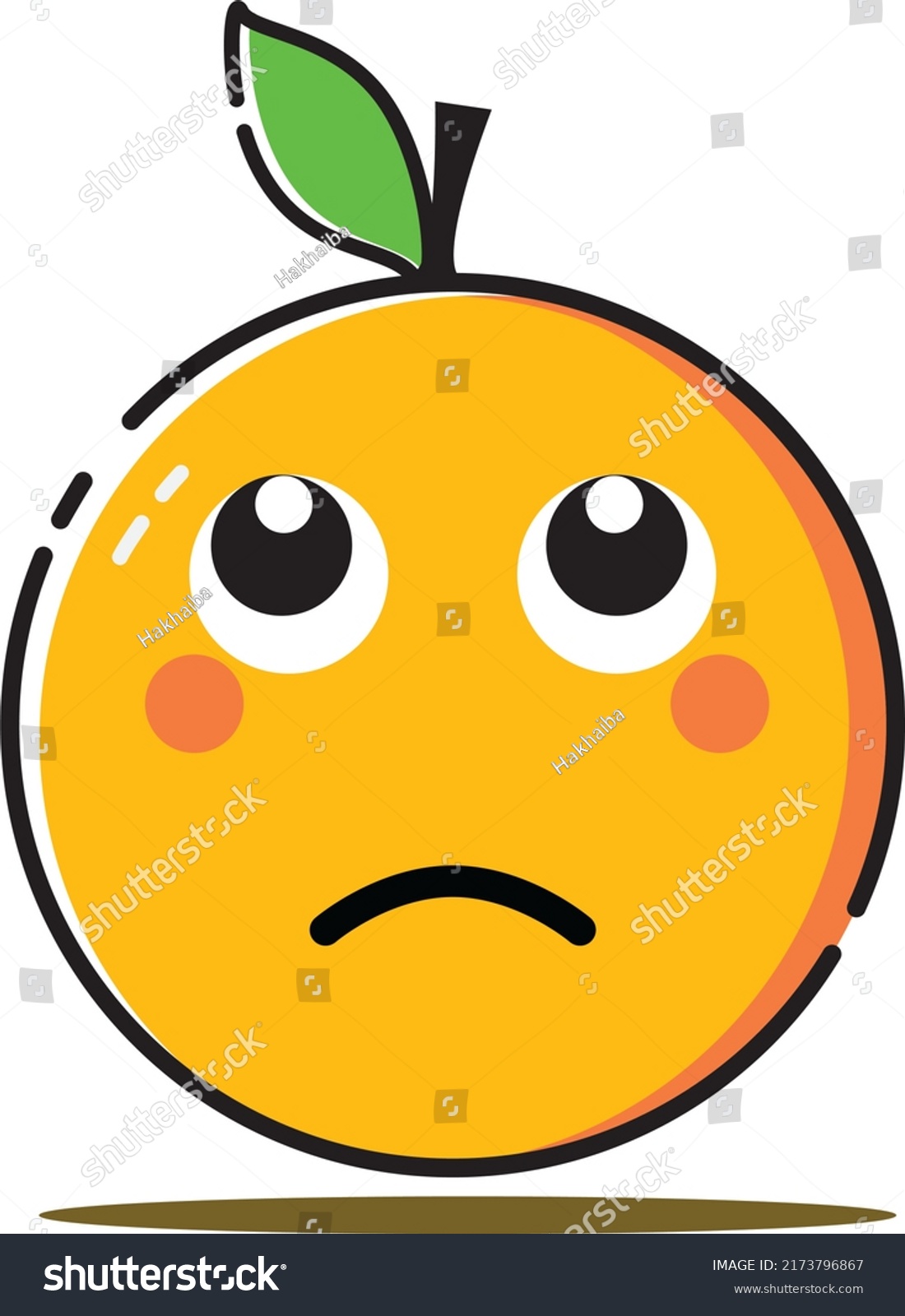 Cute Oranges Emoticon Fruit Illustration Stock Illustration 2173796867 ...