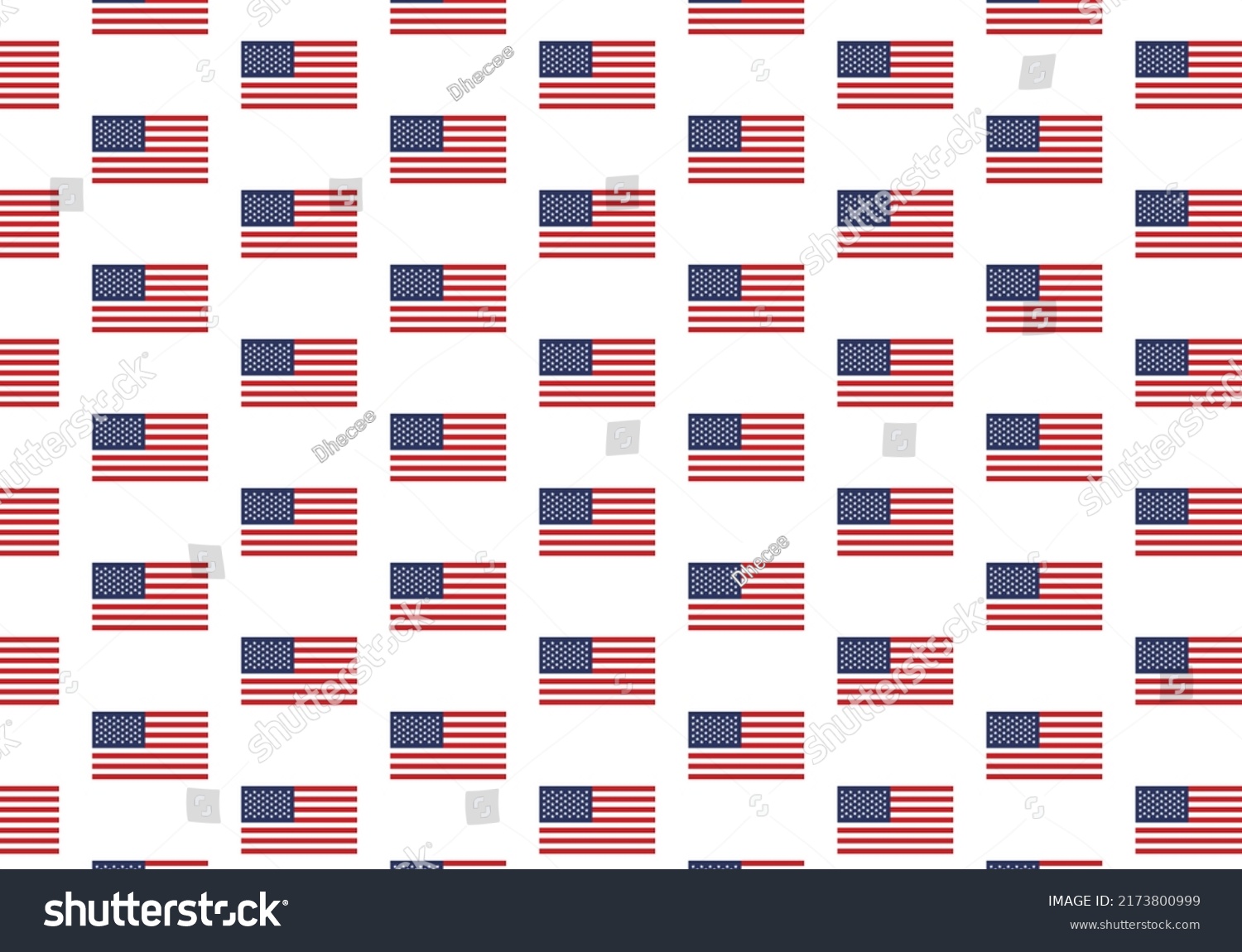 Usa Flag Pattern Hexagonal White Background Stock Vector (Royalty Free ...