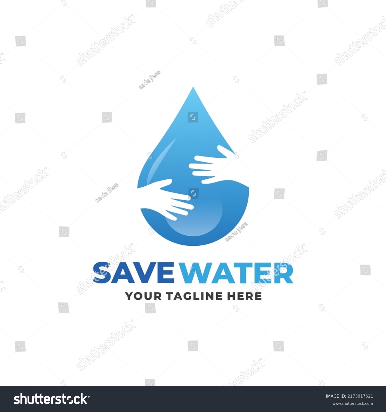 Save Water Logo Water Care Logo Stock Vector (Royalty Free) 2173817621 ...