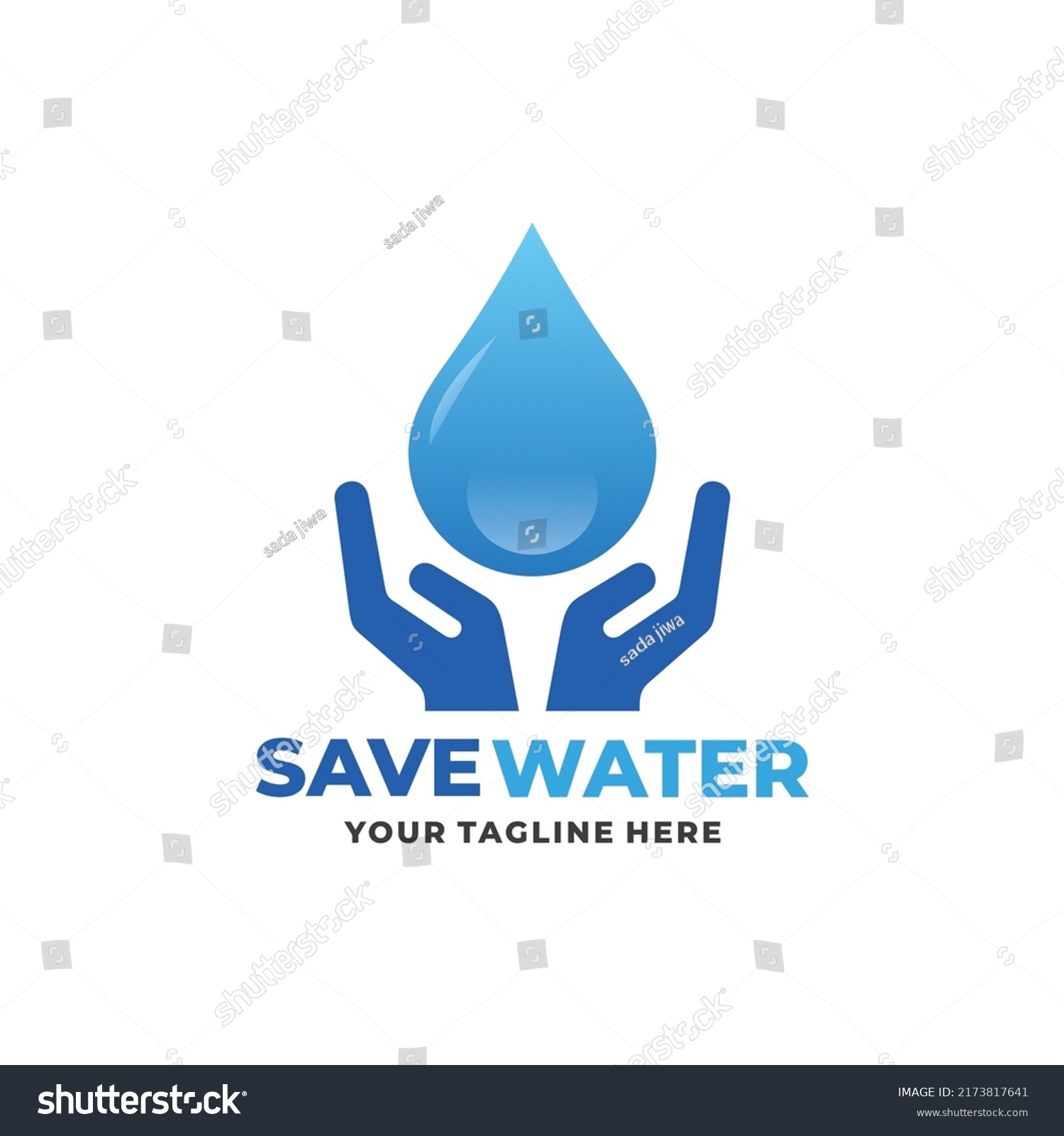 Save Water Logo Water Care Logo Stock Vector (Royalty Free) 2173817641 ...