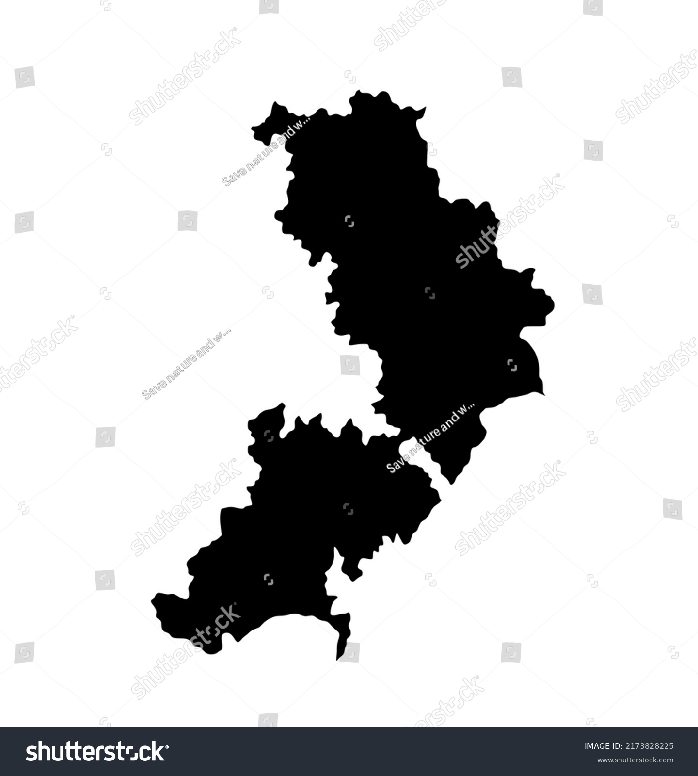 Odessa Map Vector Silhouette Illustration Isolated Stock Vector ...