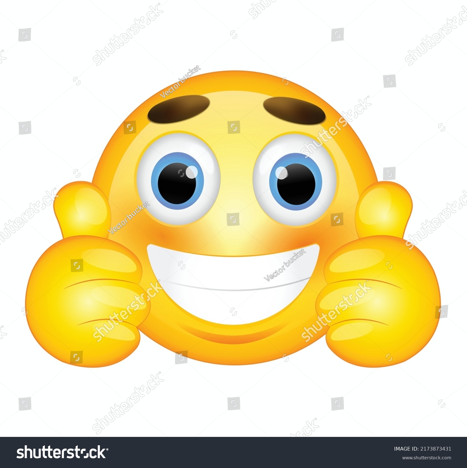 High Quality Emoticon On White Background Stock Vector (Royalty Free ...