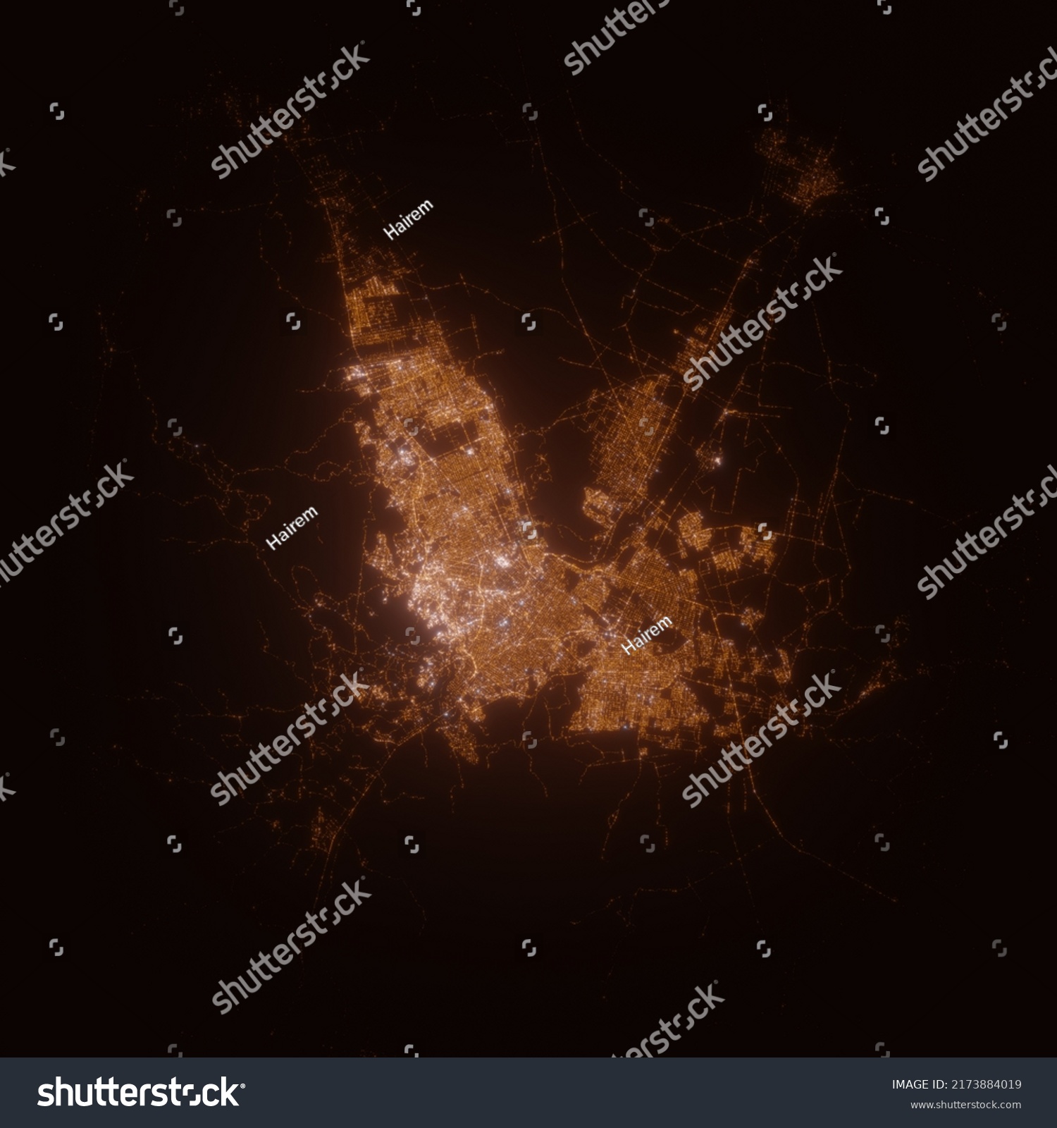 Chihuahua Mexico Street Lights Map Satellite Stock Illustration ...