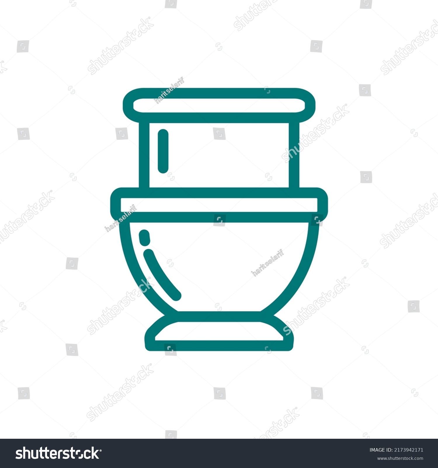 Toilet Seat Icon Vector Illustration Logo Stock Vector Royalty Free