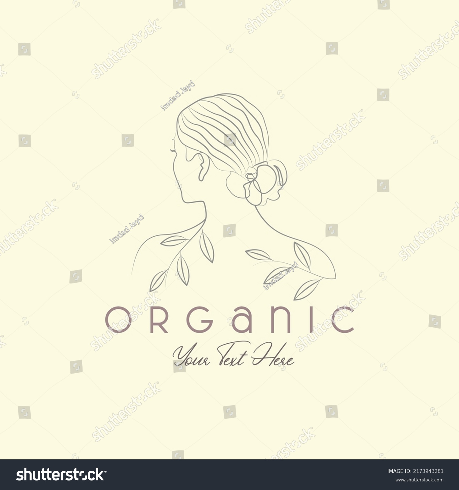 Beauty Floral Woman Back Side Face Stock Vector (Royalty Free ...