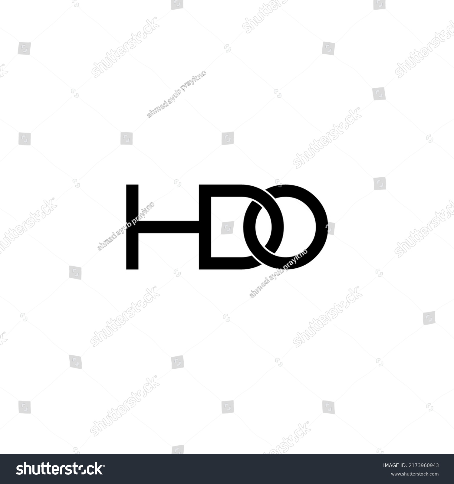 Hdo Letter Original Monogram Logo Design Stock Vector (Royalty Free ...