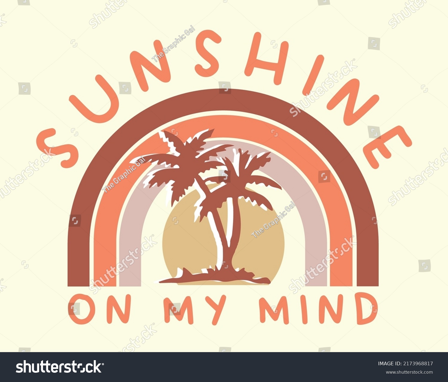 sunshine-on-my-mind-graphic-rainbow-stock-vector-royalty-free