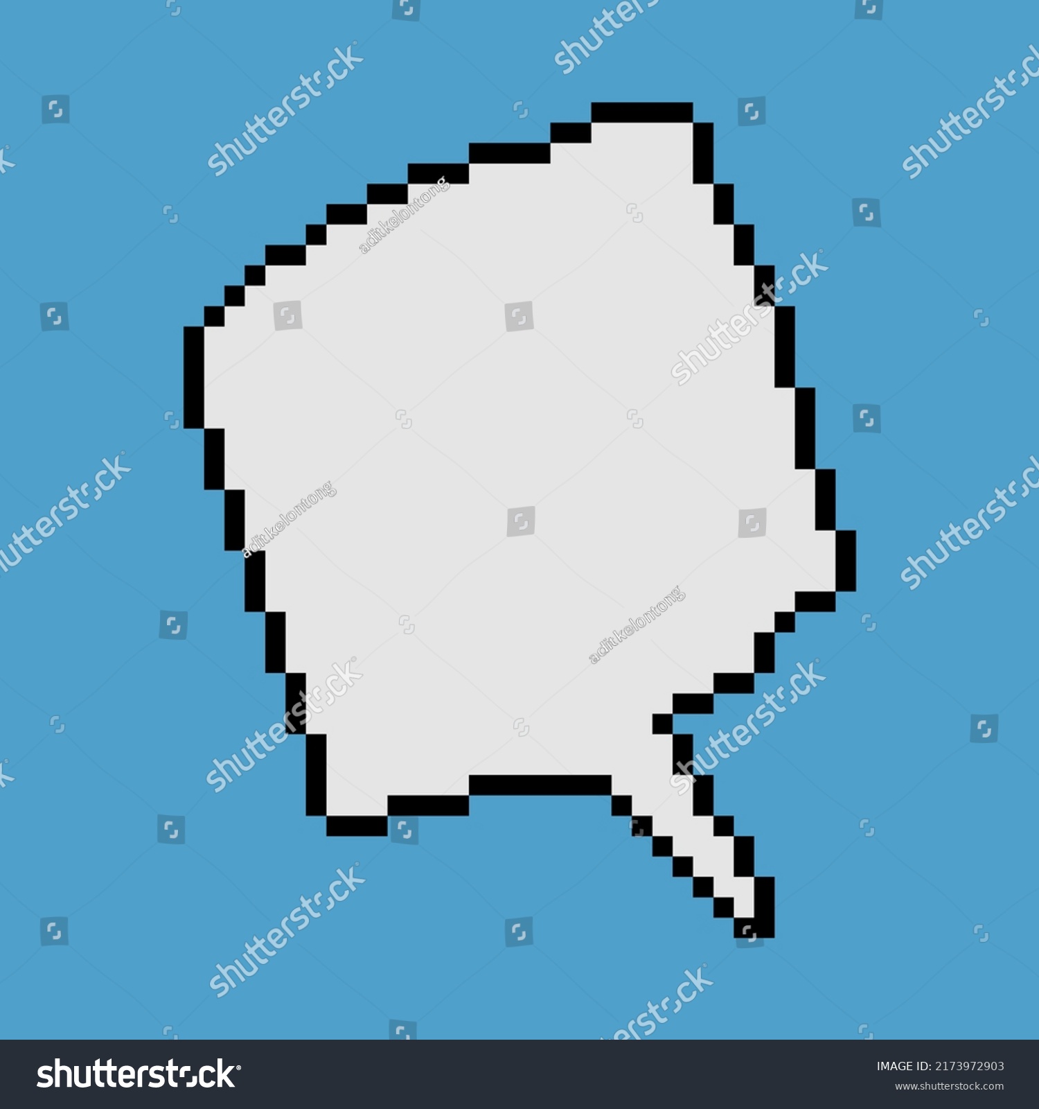 Speech Bubble Place Text Boxes Pixel Stock Vector (Royalty Free ...