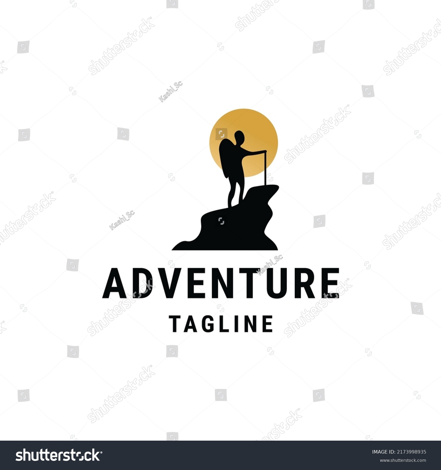 Human Adventure Logo Icon Design Template Stock Vector (Royalty Free ...