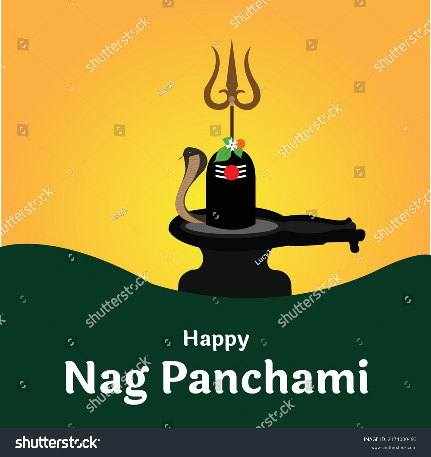 Naag Panchami Hindu Festival Vector Illustration Stock Vector (Royalty ...