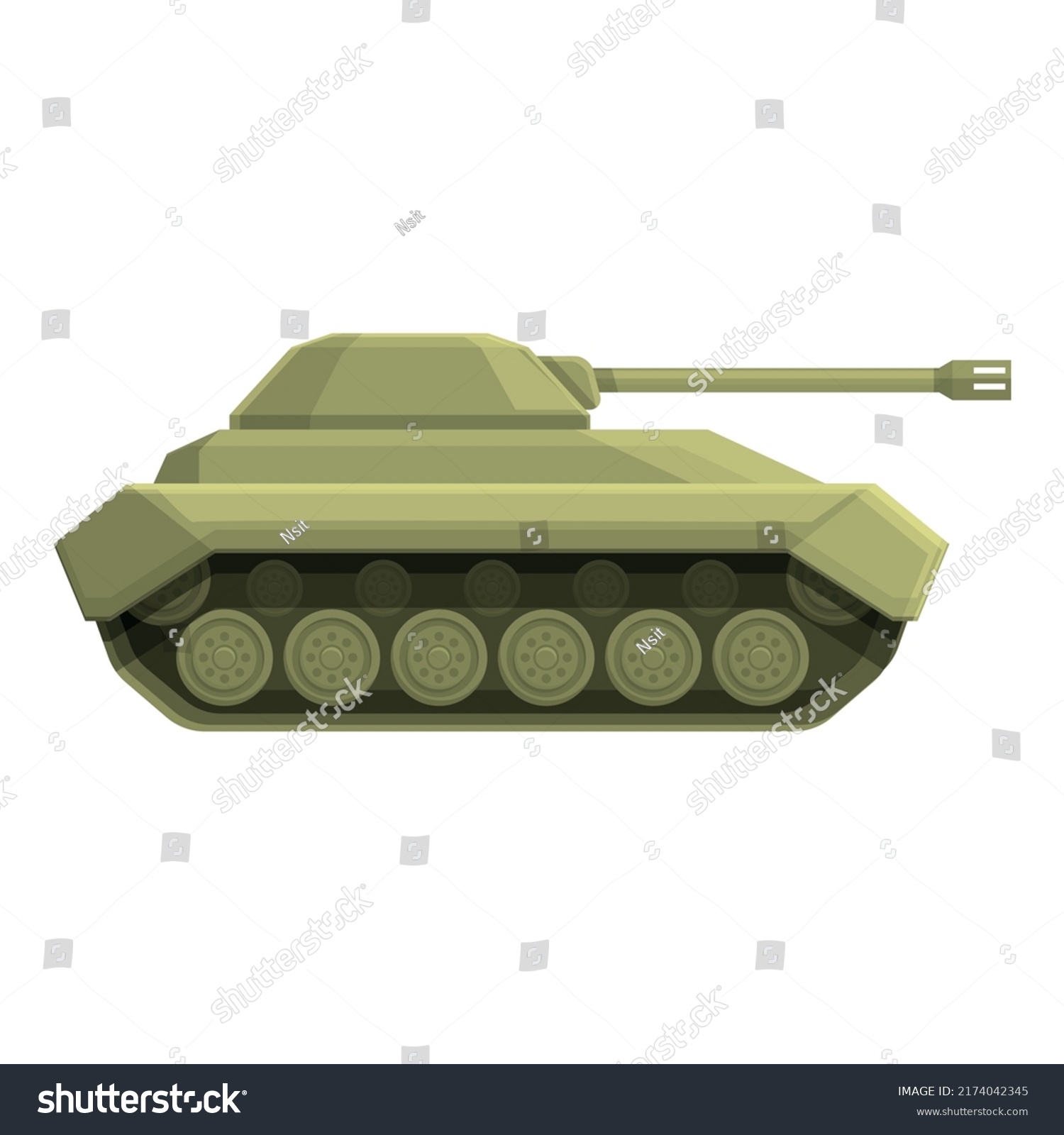 Steel Tank Icon Cartoon Vector Military Stock Vector (Royalty Free ...