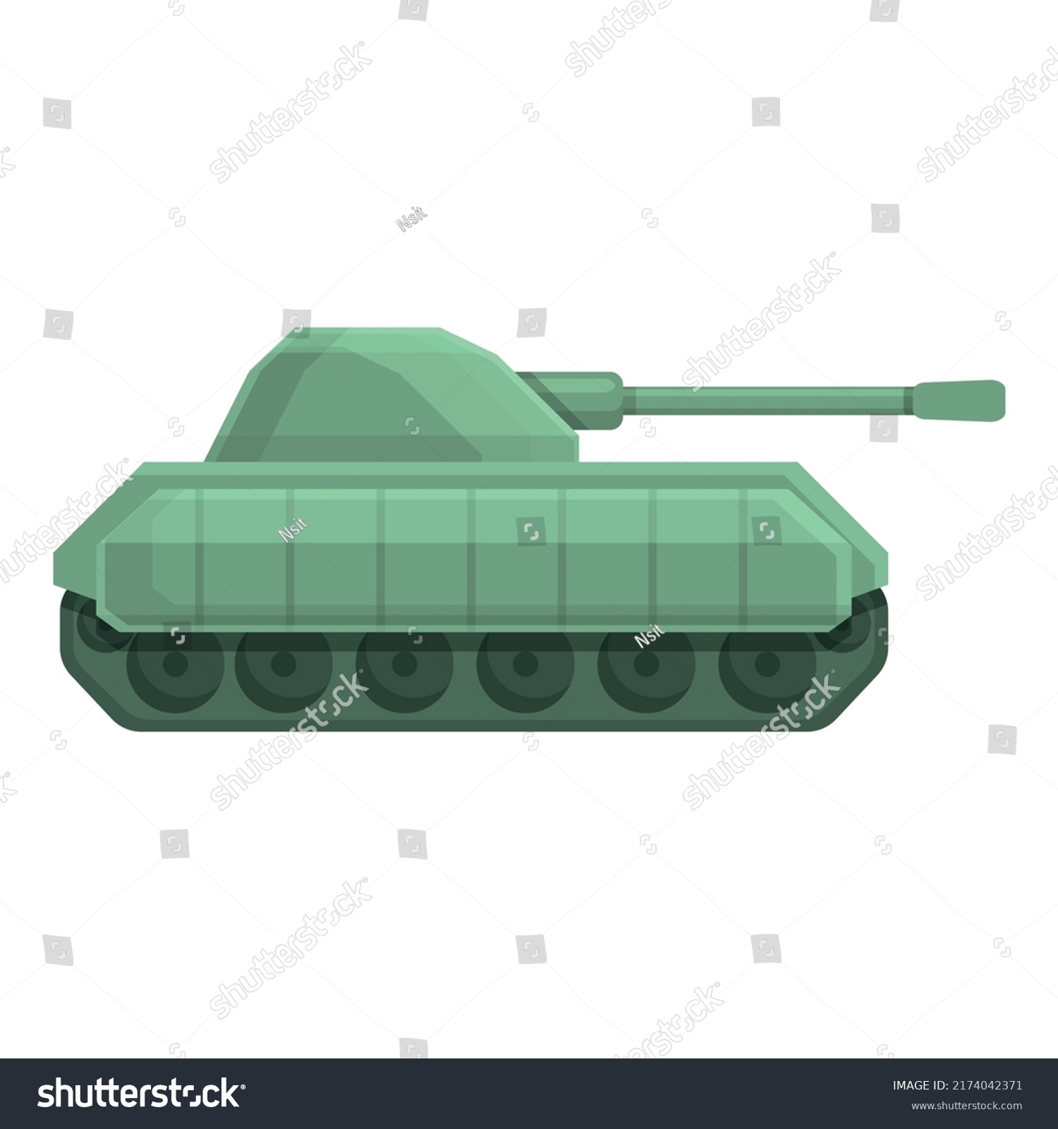 Russian Tank Icon Cartoon Vector Army Stock Vector (Royalty Free ...