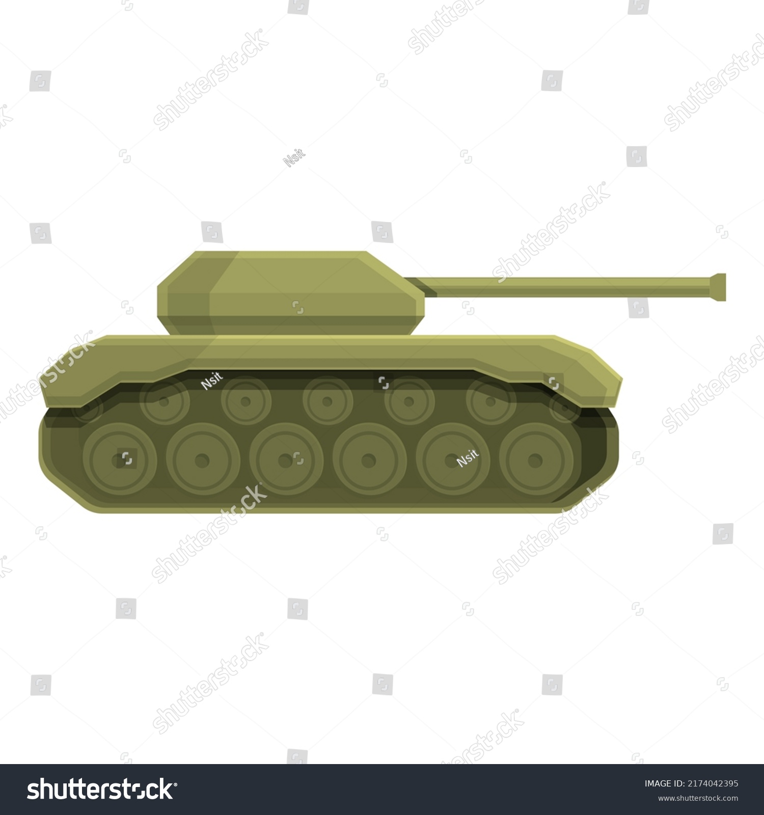 Military Tank Icon Cartoon Vector War Stock Vector (Royalty Free ...