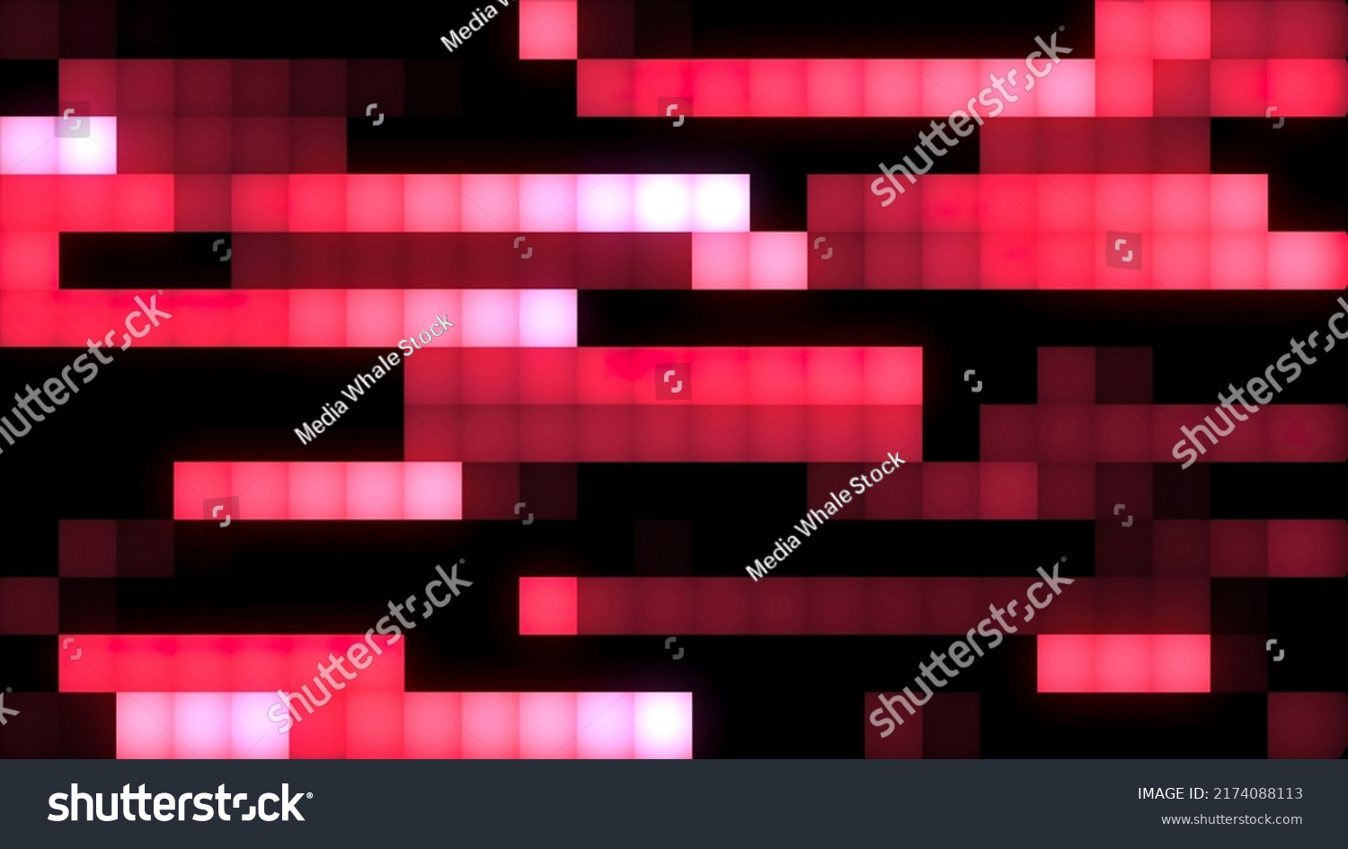 Pixel Lines Move Horizontally Motion Retro Stock Illustration